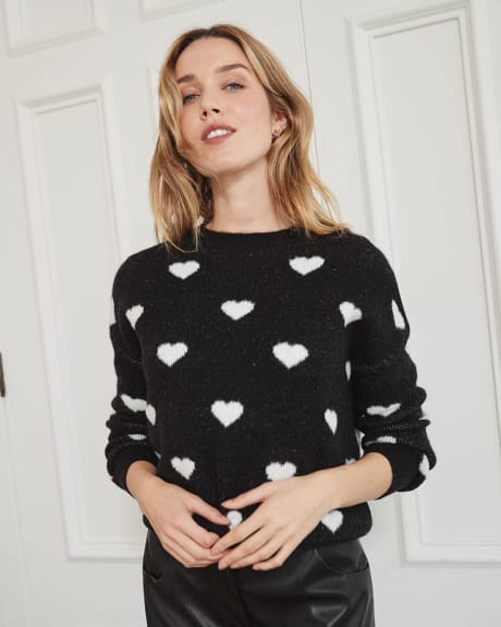 Whimsical Jacquard Relaxed Sweater