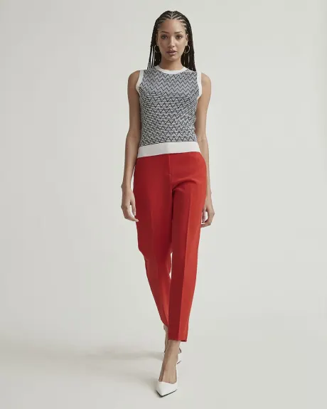 Heavy Twill High-Waist Tapered Ankle Pant