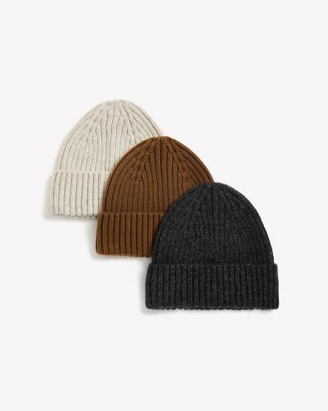 Ribbed Wool-Blend Beanie