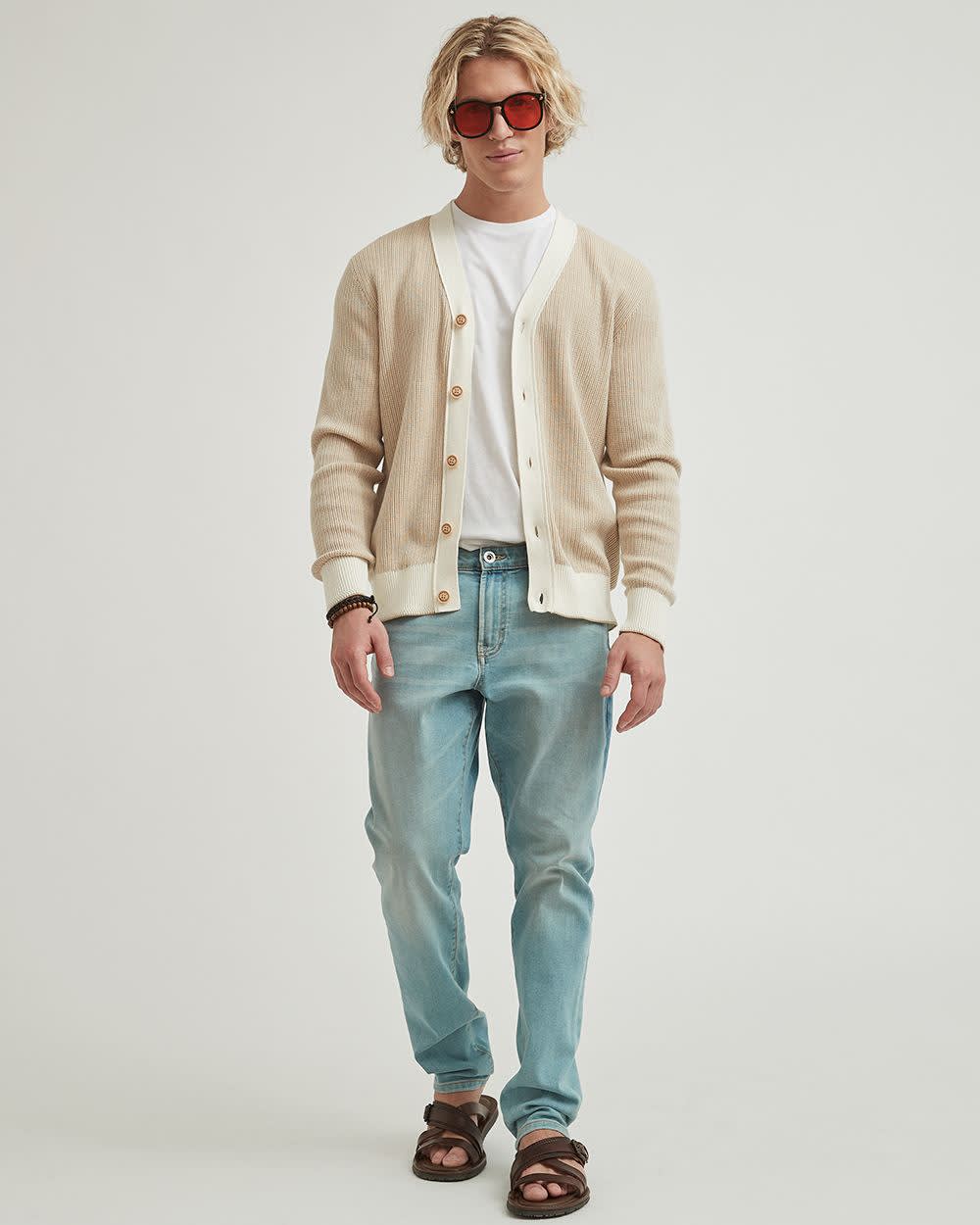 GenderNeutral TwoTone Ribbed Cardigan RW&CO.