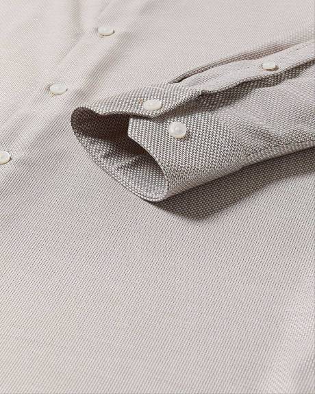 Chemise Habill&eacute;e &agrave; Coupe &Eacute;troite en Dobby