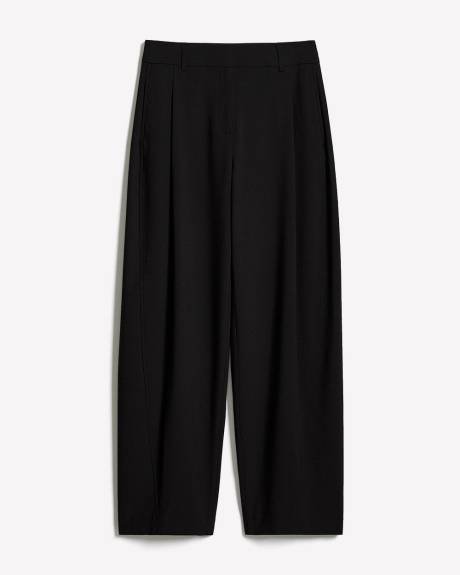 Twill High-Rise Barrel Pant
