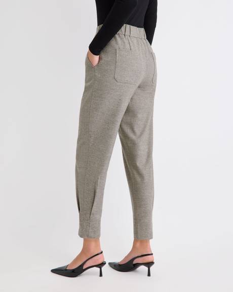 Pantalon Jogger à Taille Mi-Haute et Jambe Fuselée