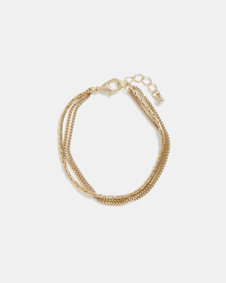 Three-Chain Golden Bracelet