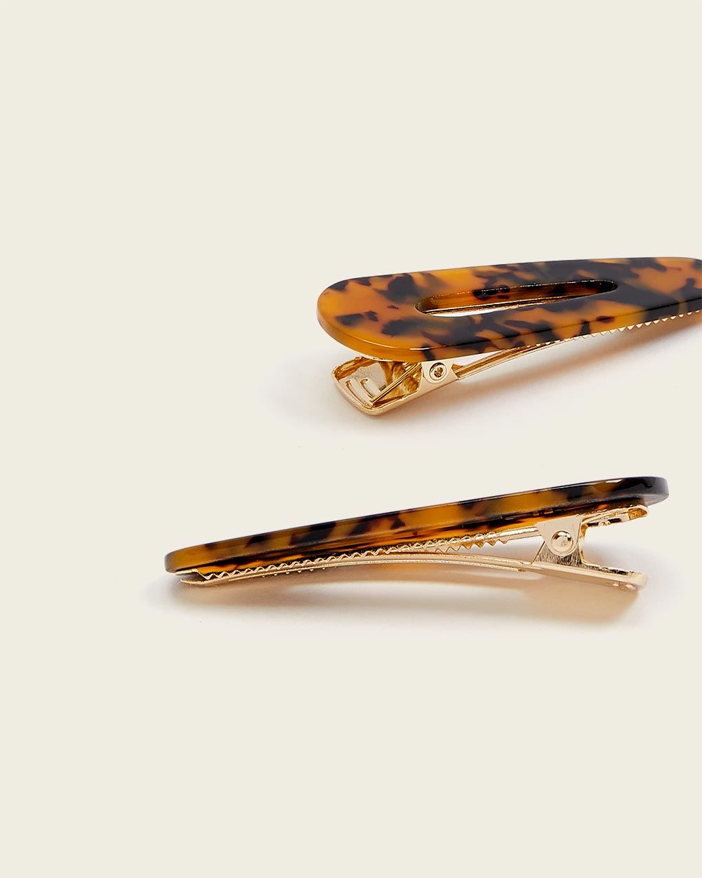 Tortoise shell hair clips Set of 2 RW&CO.
