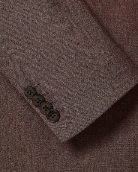 Tailored-Fit Taupe Suit Blazer