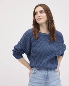 Long-Sleeve Boat-Neck Cotton Sweater | RW&CO.