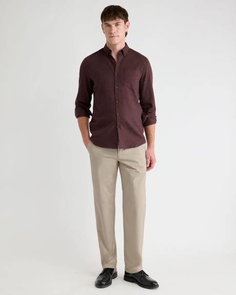 Slim-Fit Solid Flannel Shirt