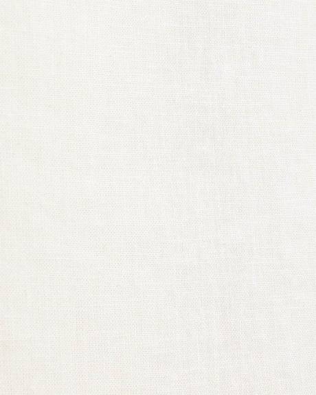 Haut Tube en Mélange de Lin à Col Droit