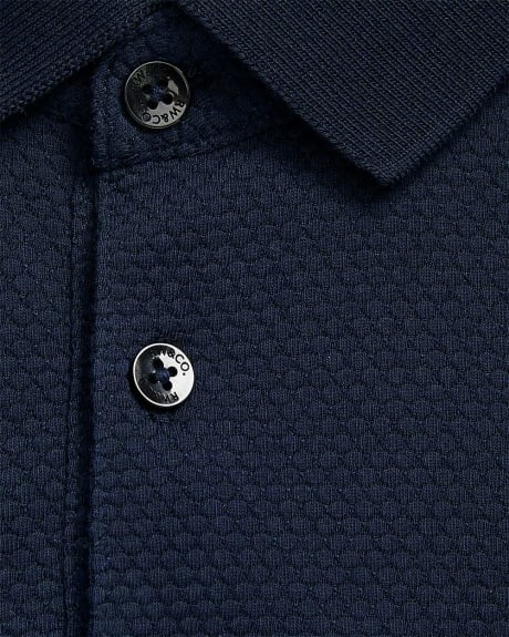 Bubble Knit Short Sleeve Polo