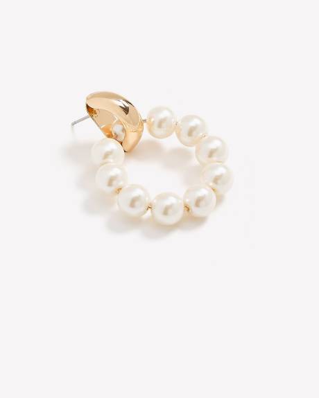 Pearl Hoop Earrings