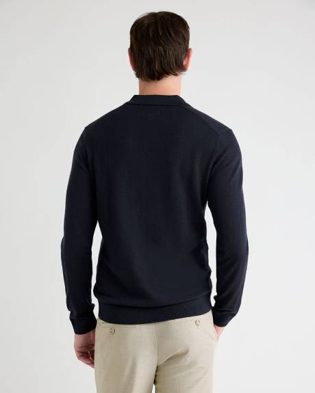 Merino Wool Polo Sweater