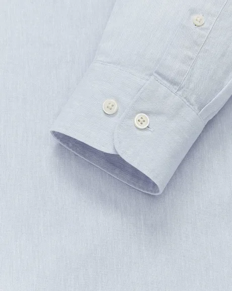 Mao Collar Long Sleeve Casual Shirt