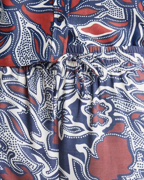 Pantalon Fluide &agrave; Taille Haute et Jambe Large