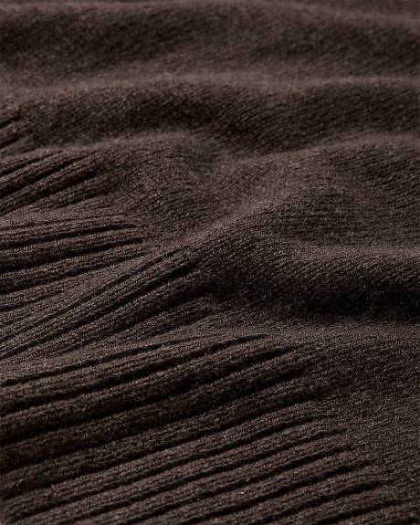 Long-Sleeve V-Neck Merino-Blend Sweater