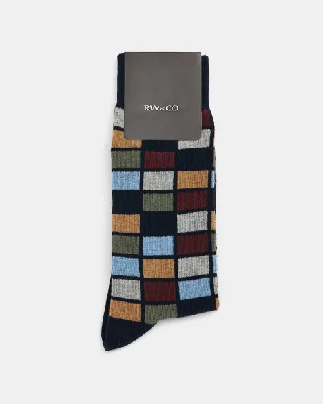 Multicoloured Square Socks