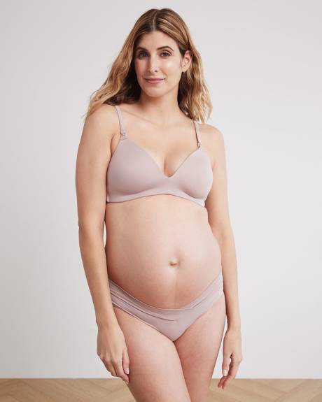 Microfiber Cross-Front Hipster Panty - Thyme Maternity