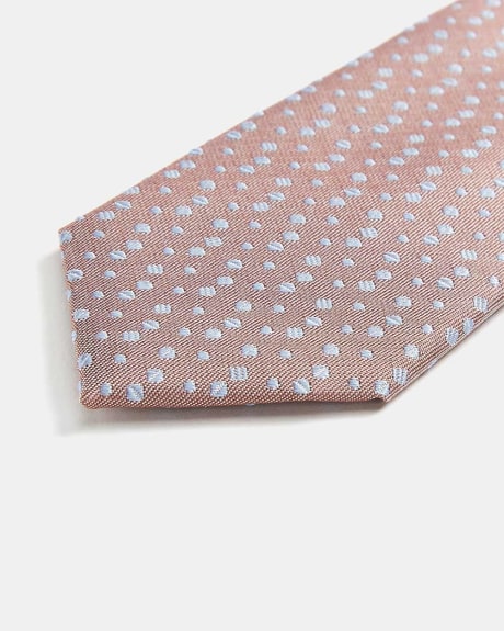 Skinny Pink Tie with Motif