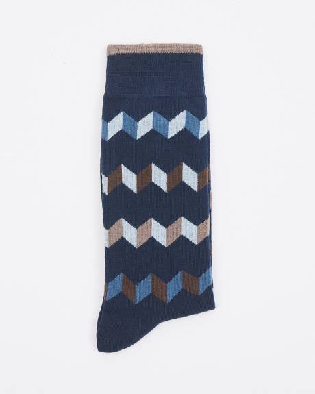 Geo Zigzag Socks