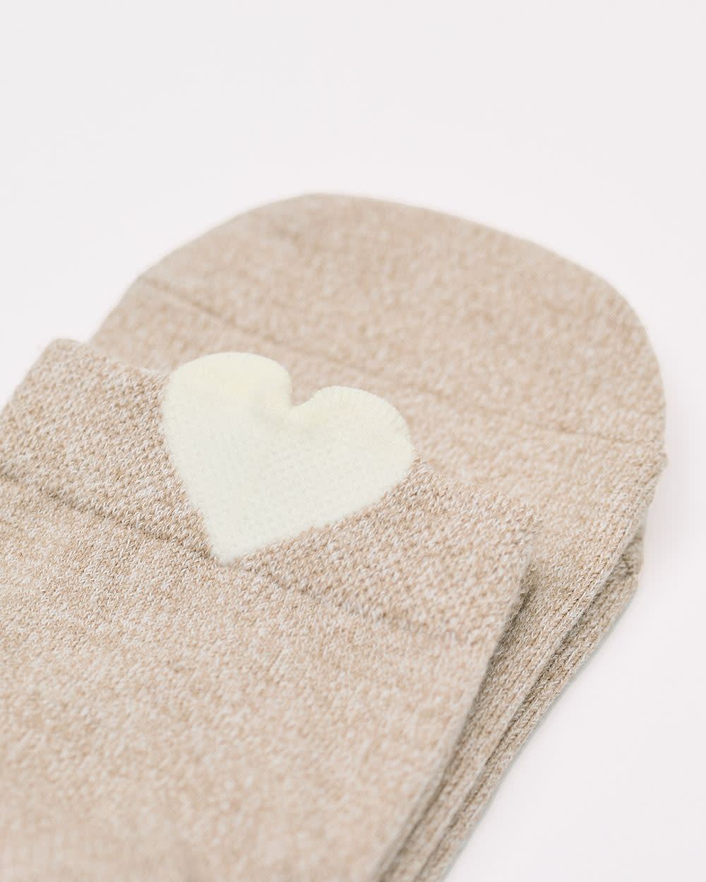 Cotton Socks with Heart at Hem
