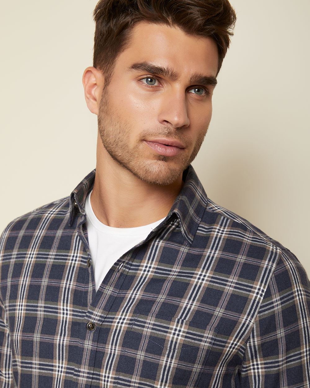 Slim Fit checkered Flannel Shirt | RW&CO.