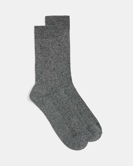 Solid Ribbed Socks