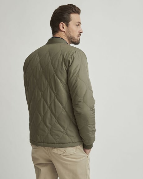 Reversible and Packable Quilted Bomber Jacket