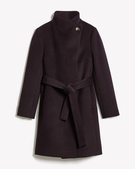 Wool-Blend Winter Coat with Polyfill Lining