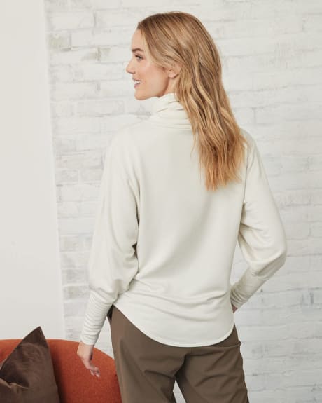 Relaxed Fleece Sweatshirt with Turtleneck