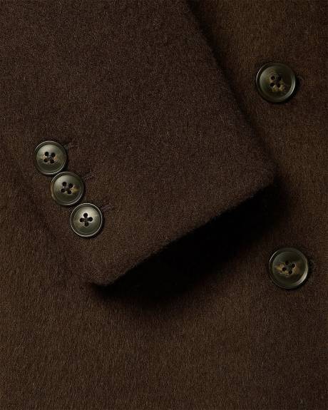 Wool-Cashmere Blend Long Hourglass Coat