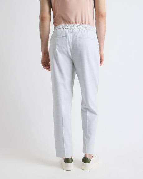 Pleated Tapered-Leg Pant with Elastic Waistband