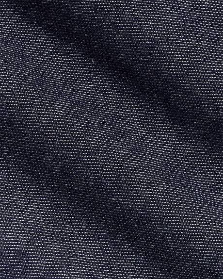 Linen-Blend Short with Elastic Waistband