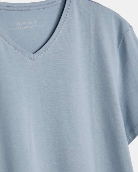 Supima Cotton (R) V-Neck Short Sleeve Shirt