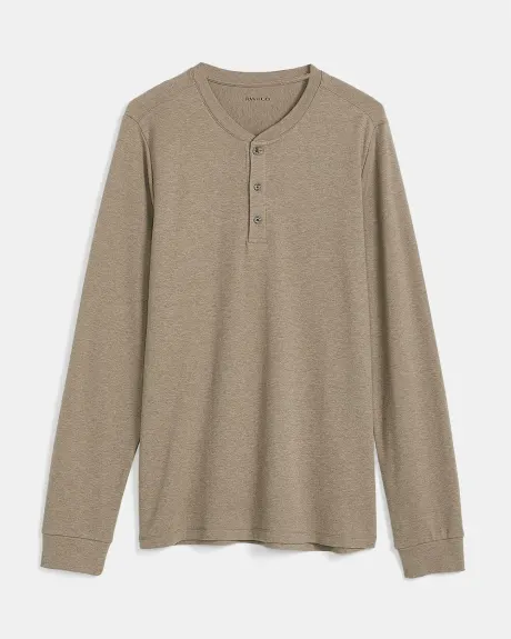 Soft Touch Long Sleeve Henley T-Shirt
