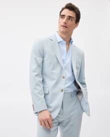 Slim-Fit Light Blue Suit Blazer