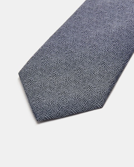 Regular Textured Blue Tie
