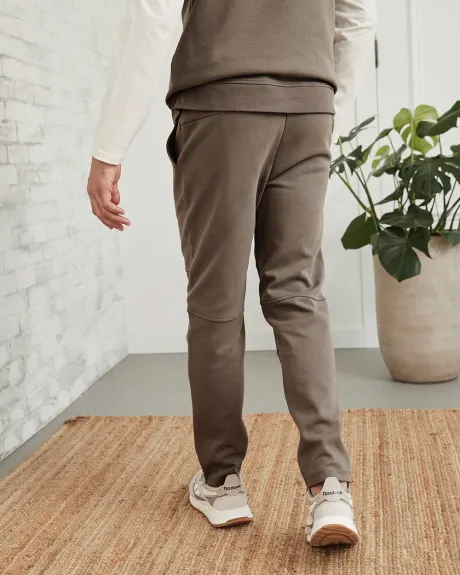 Pantalon Jogger à Taille Mi-Haute avec Chevilles Zippées