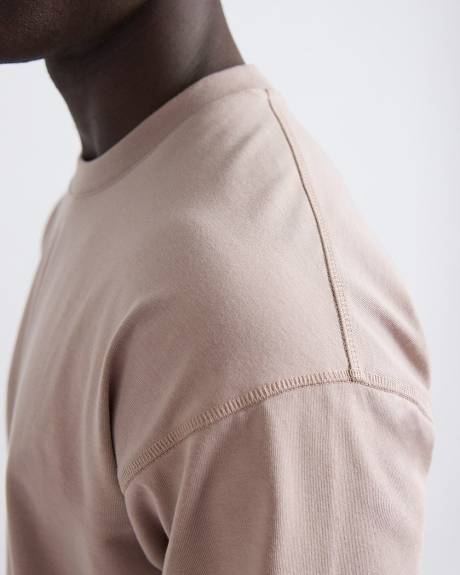 T-Shirt Ample à Manches Courtes et Col Rond