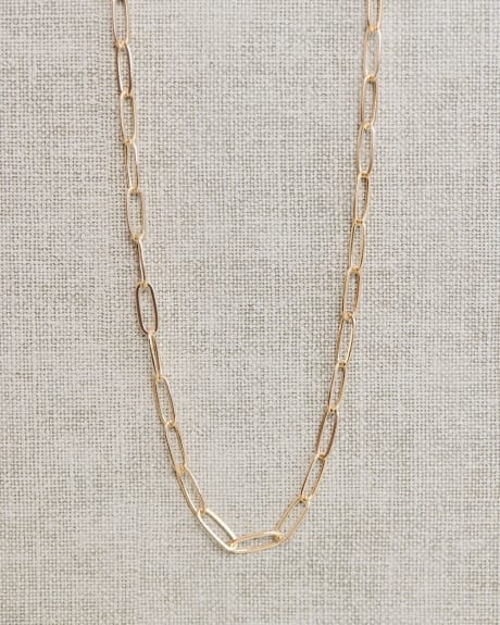 Short Paperclip Chain Necklace