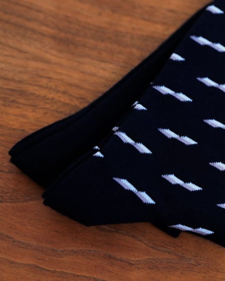 Navy Dress Socks - 2 Pairs