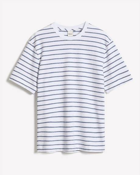 Striped Short-Sleeve Crew-Neck Tee