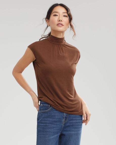 Short Sleeve Mock-Neck T-Shirt