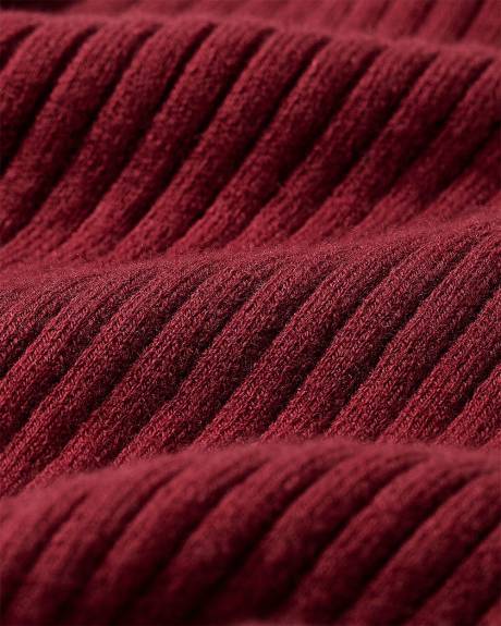 Cotton-Merino-Blend Short-Sleeve Ribbed Polo Dress