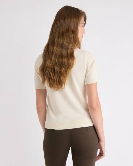 Short-Sleeve Crew-Neck Sweater