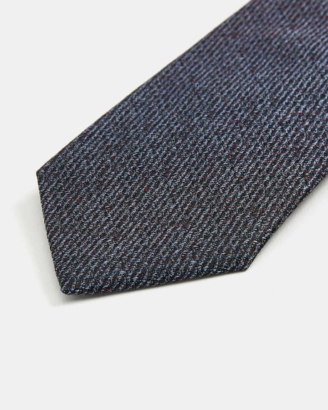 Cravate Régulière Marine Texturée