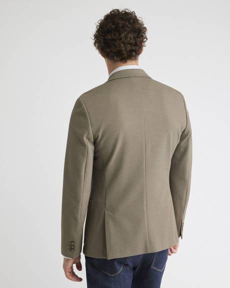 Slim-Fit Textured Knit Blazer