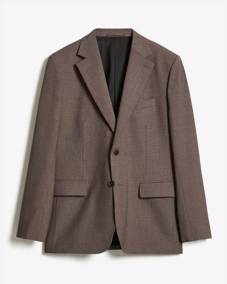 Tailored-Fit Taupe Suit Blazer