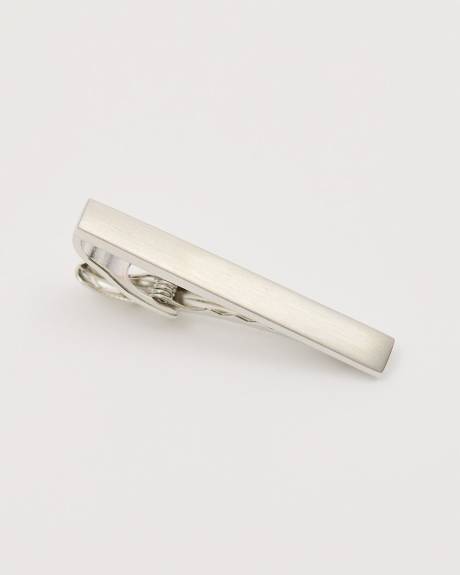 Matt silver tie bar