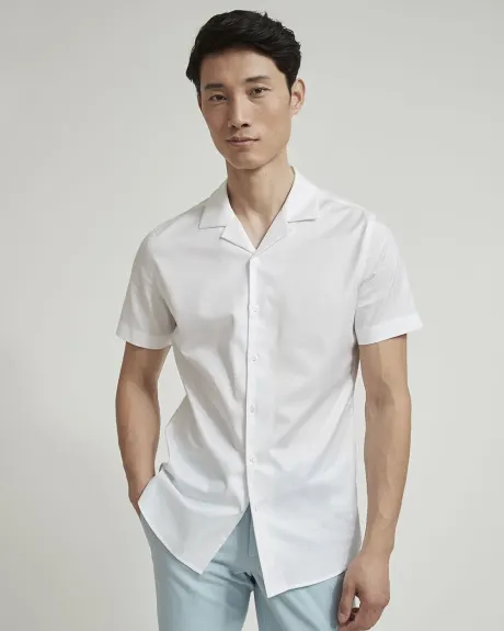 Tailored Fit Sateen Short-Sleeve Shirt