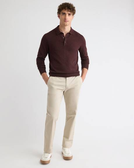 Long-Sleeve Polo Sweater